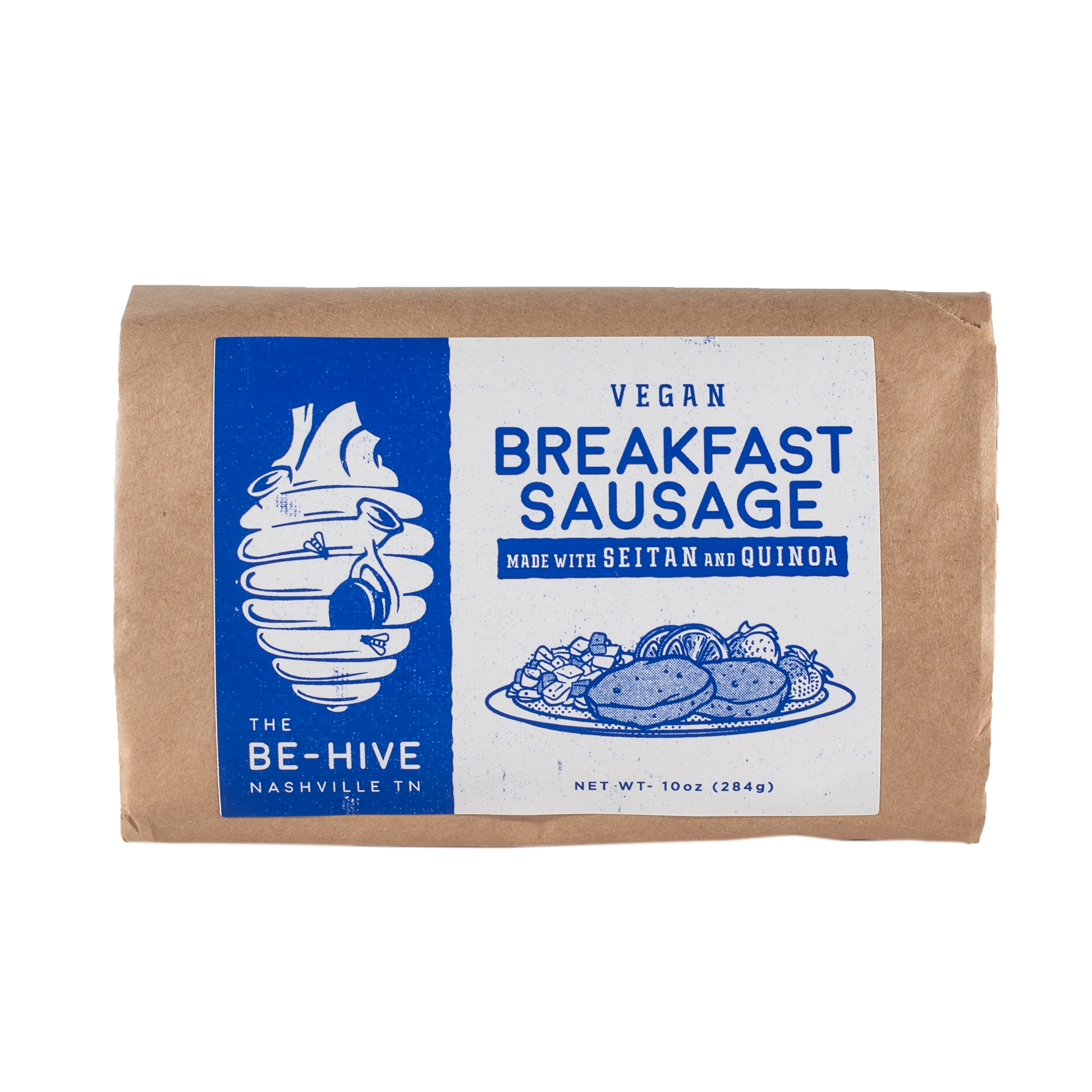 Vegan breakfast sausage retail packaging