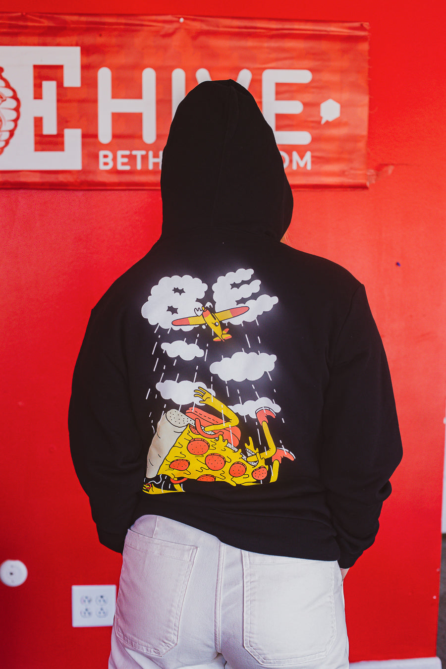 Life is Tight "Sky Diving" Pullover Hoodie // Black